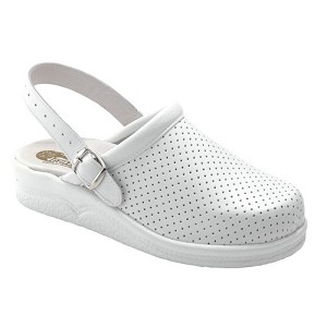 Zueco Unisex Planta Flor Blanco